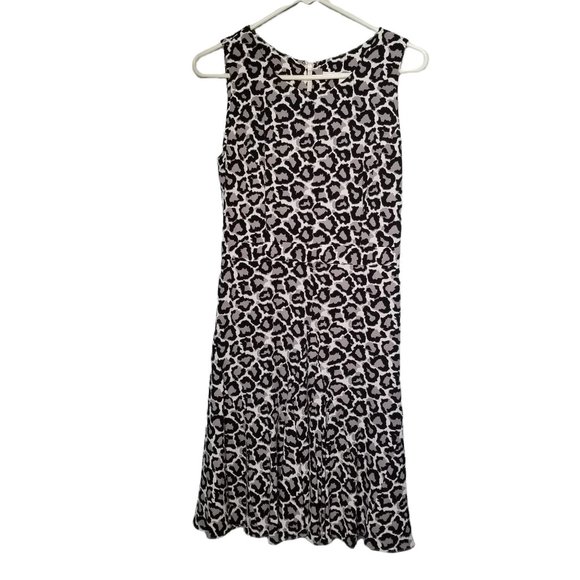 Diane Von Furstenberg Dresses & Skirts - Diane Von Furstenberg DVF Black Gray Sleeveless Cheetah Animal Print Dress Sz 6